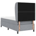 Pat cu arcuri cu headboard Gri deschis 90 x 200 cm țesătură - WALTI WALTI