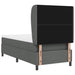 Pat cu arcuri cu headboard Gri închis 90 x 200 cm țesătură - WALTI WALTI