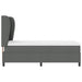 Pat cu arcuri cu headboard Gri închis 90 x 200 cm țesătură - WALTI WALTI