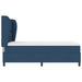 Pat cu arcuri cu headboard albastru 160 x 200 cm țesătură - WALTI WALTI