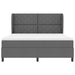 Pat cu arcuri cu headboard Gri închis 180 x 200 cm țesătură - WALTI WALTI