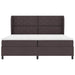 Pat cu arcuri cu saltea Maro închis 200 x 200 cm țesătură - WALTI WALTI