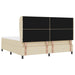 Pat cu arcuri cu saltea cu headboard Crem 200 x 200 cm țesătură - WALTI WALTI