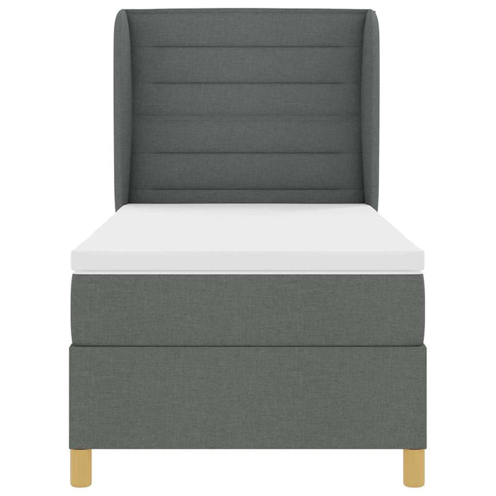 Pat cu saltea cu arcuri Gri închis 90x190 cm Gri închis - WALTI WALTI