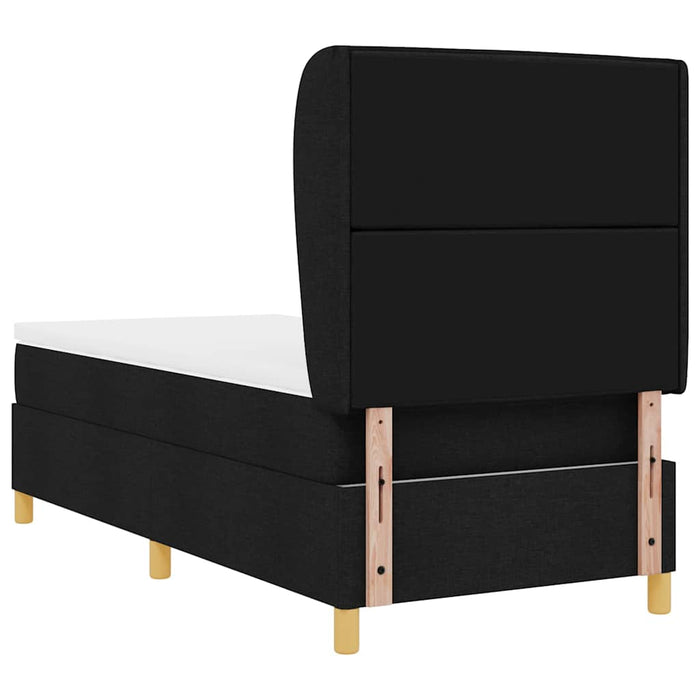 Pat cu saltea cu arcuri Gri închis 90x190 cm Negru 90 x 190 cm - WALTI WALTI