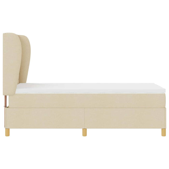 Pat cu saltea cu arcuri Gri închis 90x190 cm Crem 90 x 190 cm - WALTI WALTI