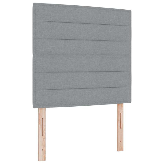 Pat cu arcuri cu saltea Gri deschis 200 x 90 cm țesătură - WALTI WALTI