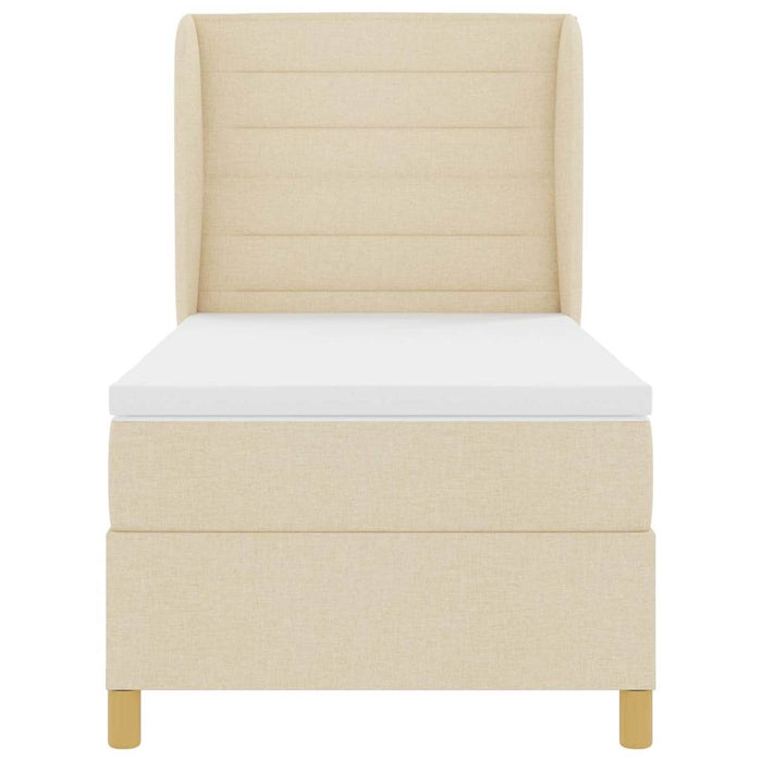 Pat cu saltea cu arcuri Gri închis 90x190 cm Crem 100 x 200 cm - WALTI WALTI