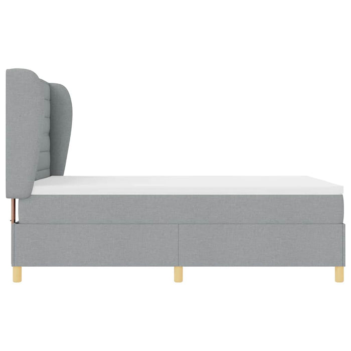 Pat cu saltea cu arcuri Gri închis 90x190 cm Gri deschis - WALTI WALTI