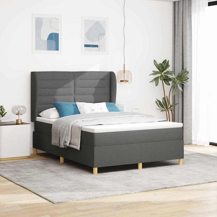 Pat cu saltea cu arcuri Gri închis 90x190 cm Gri închis - WALTI WALTI