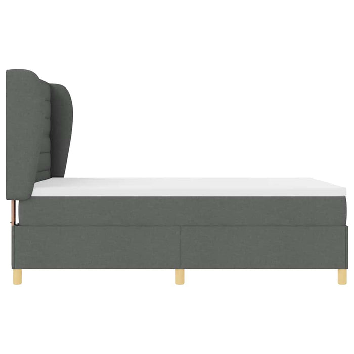 Pat cu saltea cu arcuri Gri închis 90x190 cm Gri închis - WALTI WALTI