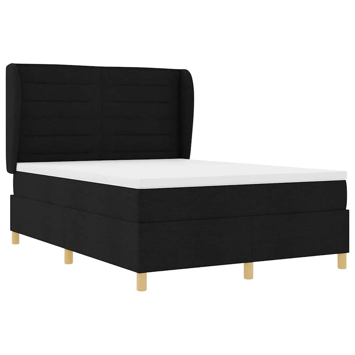 Pat cu saltea cu arcuri Gri închis 90x190 cm Negru 140 x 190 cm - WALTI WALTI