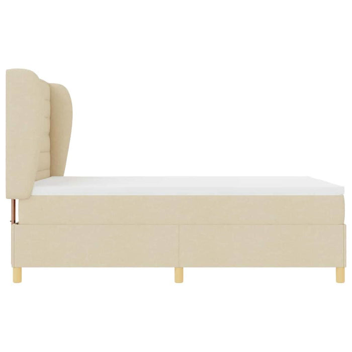 Pat cu saltea cu arcuri Gri închis 90x190 cm Crem 140 x 190 cm - WALTI WALTI
