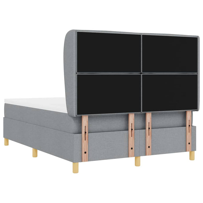 Pat cu saltea cu arcuri Gri închis 90x190 cm Gri deschis - WALTI WALTI