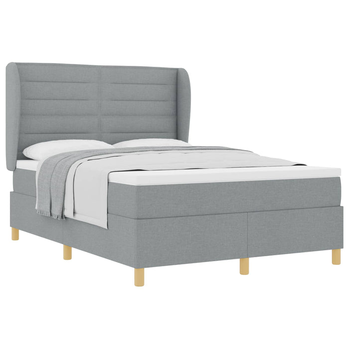 Pat cu saltea cu arcuri Gri închis 90x190 cm Gri deschis - WALTI WALTI