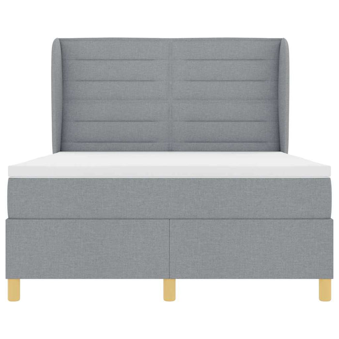 Pat cu saltea cu arcuri Gri închis 90x190 cm Gri deschis - WALTI WALTI
