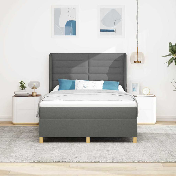 Pat cu saltea cu arcuri Gri închis 90x190 cm Gri închis - WALTI WALTI