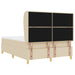 Pat cu arcuri cu saltea cu headboard Crem 200 x 160 cm țesătură - WALTI WALTI