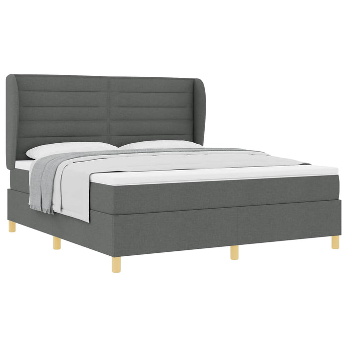 Pat cu saltea cu arcuri Gri închis 90x190 cm Gri închis - WALTI WALTI