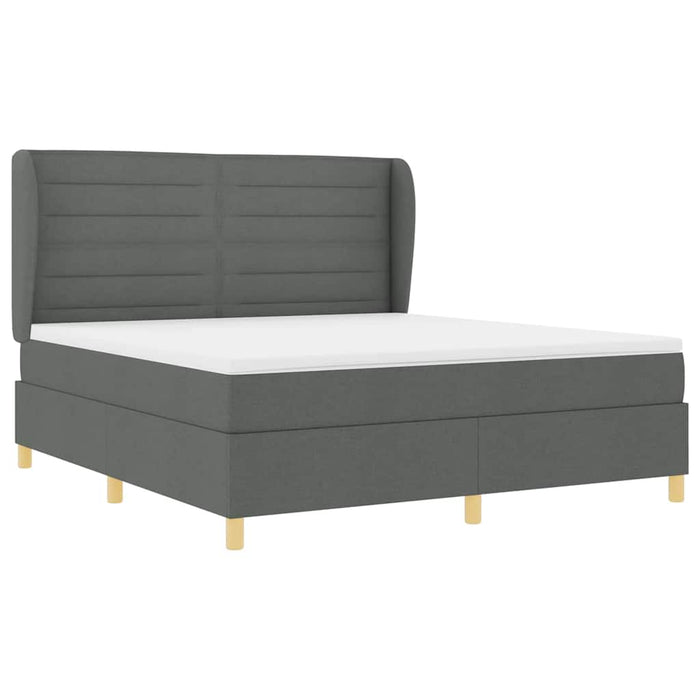 Pat cu saltea cu arcuri Gri închis 90x190 cm Gri închis - WALTI WALTI