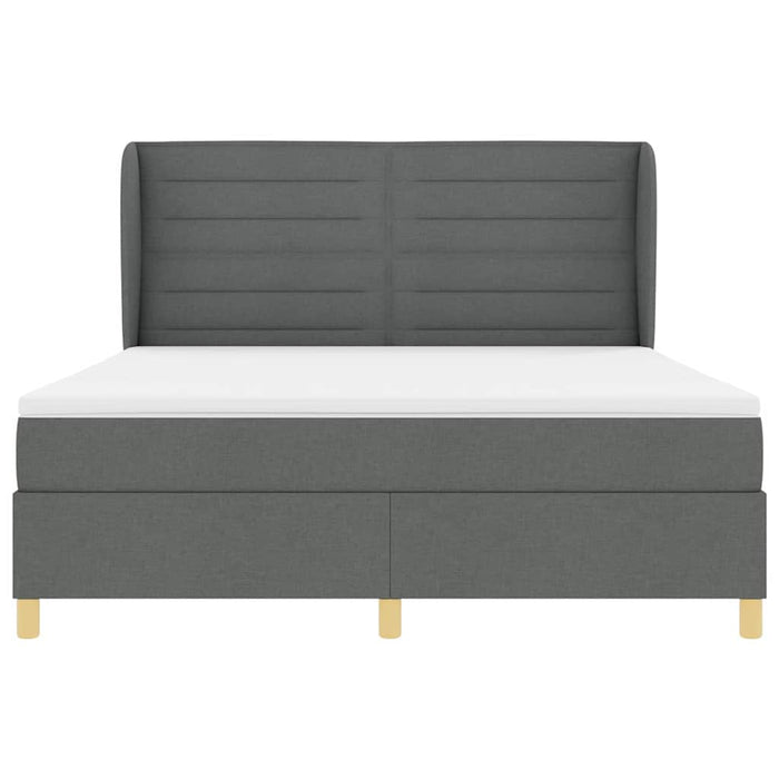 Pat cu saltea cu arcuri Gri închis 90x190 cm Gri închis - WALTI WALTI