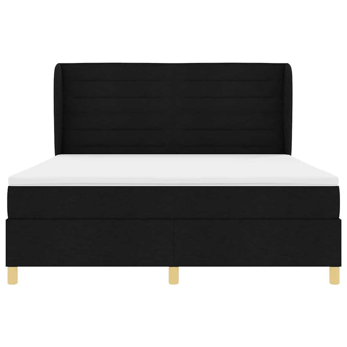 Pat cu saltea cu arcuri Gri închis 90x190 cm Negru 180 x 200 cm - WALTI WALTI