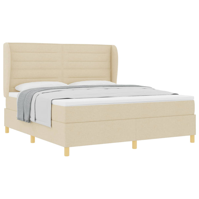 Pat cu saltea cu arcuri Gri închis 90x190 cm Crem 180 x 200 cm - WALTI WALTI