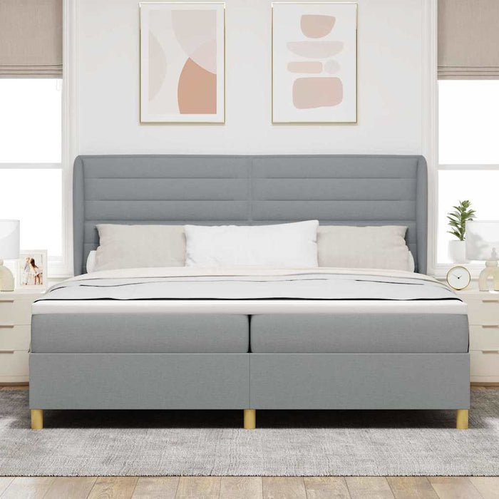 Pat cu saltea cu arcuri Gri închis 90x190 cm Gri deschis - WALTI WALTI