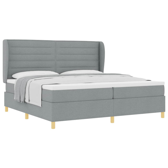 Pat cu saltea cu arcuri Gri închis 90x190 cm Gri deschis - WALTI WALTI