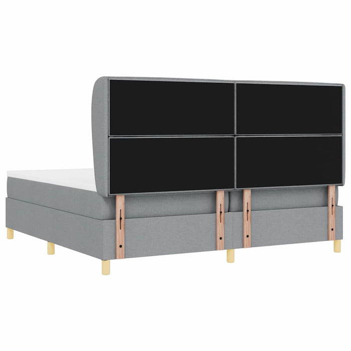 Pat cu saltea cu arcuri Gri închis 90x190 cm Gri deschis - WALTI WALTI