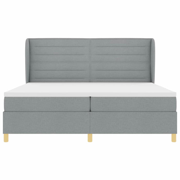 Pat cu saltea cu arcuri Gri închis 90x190 cm Gri deschis - WALTI WALTI