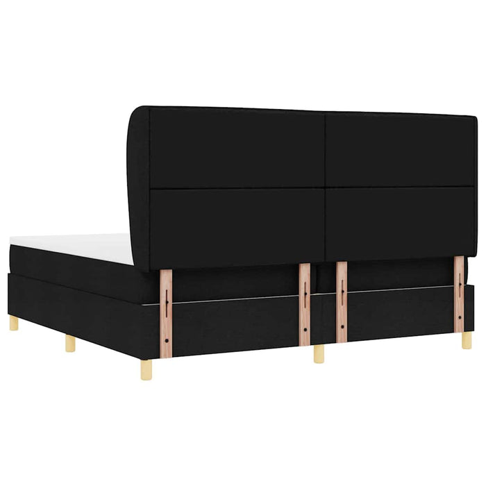 Pat cu saltea cu arcuri Gri închis 90x190 cm Negru 200 x 200 cm - WALTI WALTI