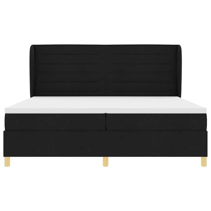 Pat cu saltea cu arcuri Gri închis 90x190 cm Negru 200 x 200 cm - WALTI WALTI