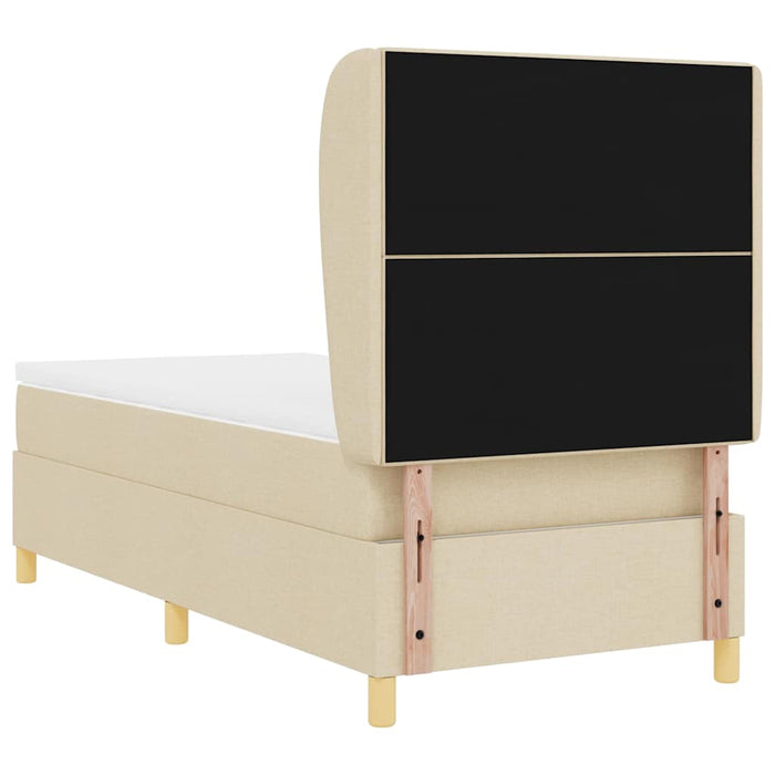 Pat cu saltea cu arcuri Gri închis 90x190 cm Crem 90 x 190 cm - WALTI WALTI
