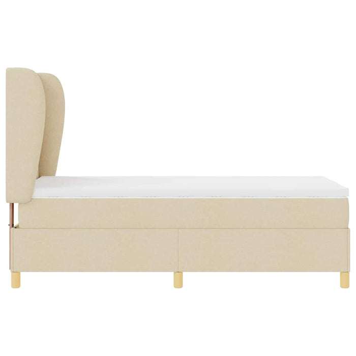 Pat cu saltea cu arcuri Gri închis 90x190 cm Crem 90 x 200 cm - WALTI WALTI