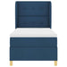 Pat cu arcuri cu headboard Manual albastru 200 x 90 cm țesătură - WALTI WALTI