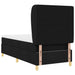 Pat cu arcuri cu headboard Manual Negru 200 x 100 cm țesătură - WALTI WALTI