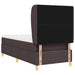 Pat cu arcuri cu headboard Maro închis 200 x 100 cm țesătură - WALTI WALTI