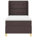 Pat cu arcuri cu headboard Maro închis 200 x 100 cm țesătură - WALTI WALTI