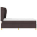 Pat cu arcuri cu headboard Maro închis 200 x 100 cm țesătură - WALTI WALTI