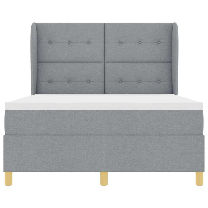 Pat cu saltea cu arcuri Gri închis 90x190 cm Gri deschis - WALTI WALTI