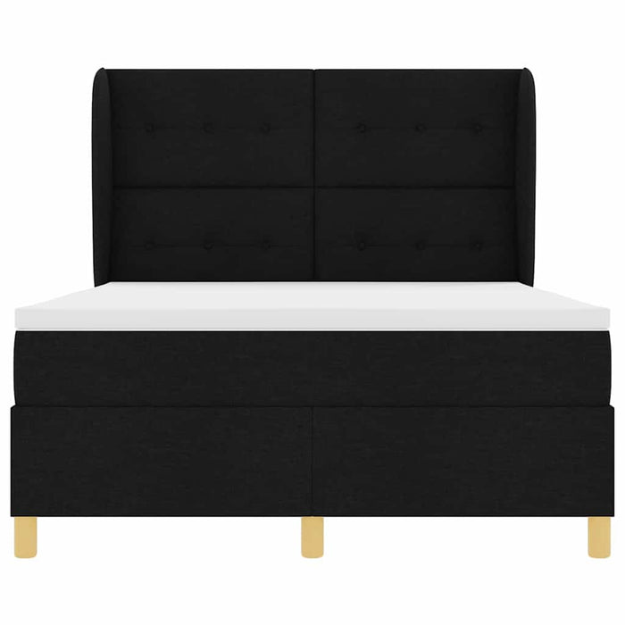 Pat cu saltea cu arcuri Gri închis 90x190 cm Negru 140 x 190 cm - WALTI WALTI