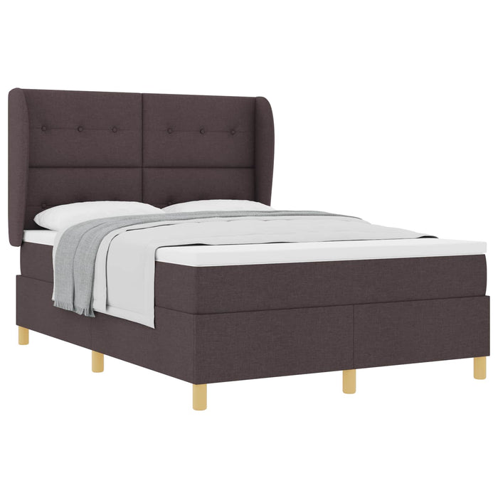 Pat cu saltea cu arcuri Gri închis 90x190 cm Maro închis - WALTI WALTI