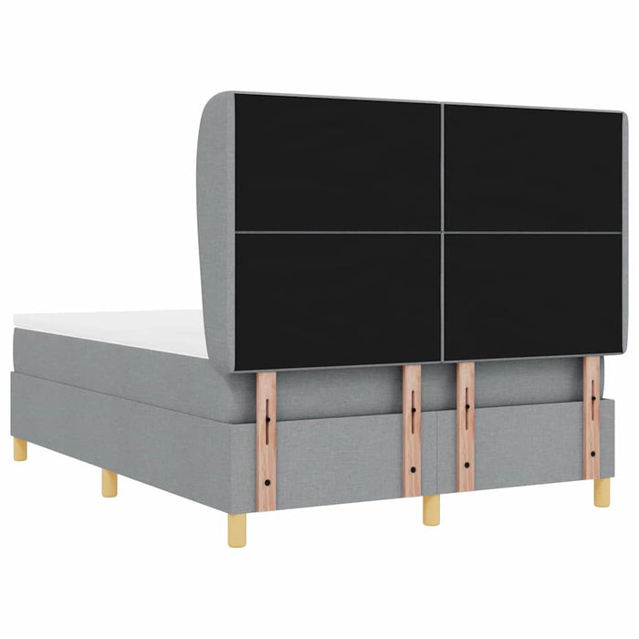 Pat cu saltea cu arcuri Gri închis 90x190 cm Gri deschis - WALTI WALTI