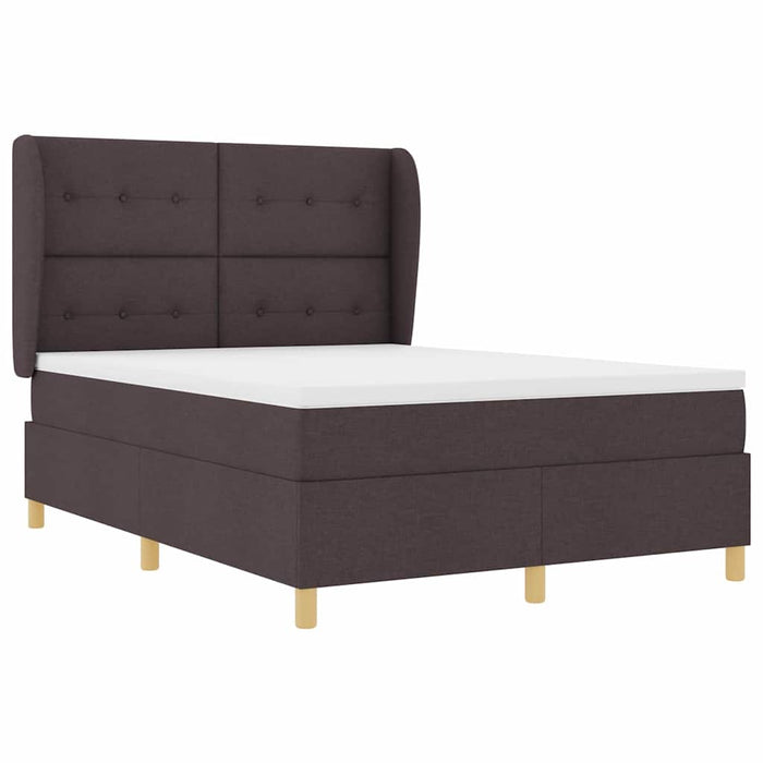 Pat cu saltea cu arcuri Gri închis 90x190 cm Maro închis - WALTI WALTI