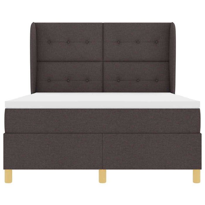 Pat cu saltea cu arcuri Gri închis 90x190 cm Maro închis - WALTI WALTI