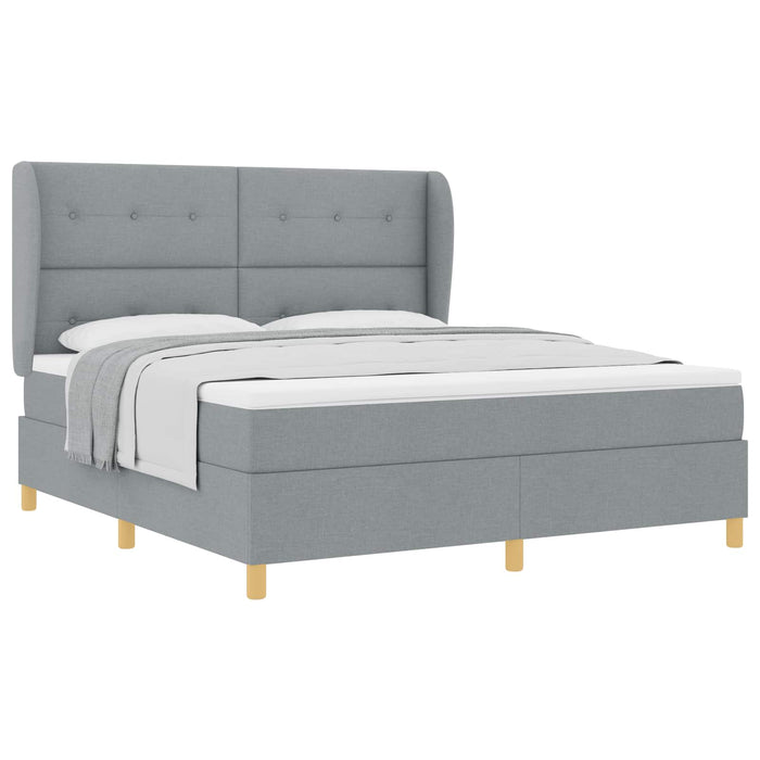 Pat cu saltea cu arcuri Gri închis 90x190 cm Gri deschis - WALTI WALTI