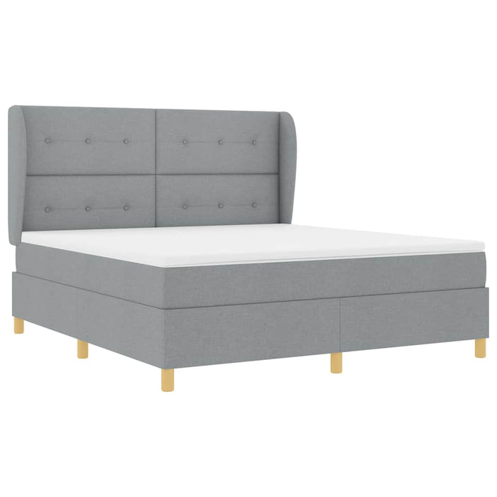 Pat cu saltea cu arcuri Gri închis 90x190 cm Gri deschis - WALTI WALTI
