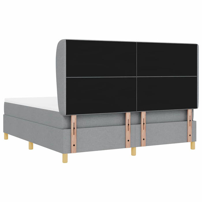 Pat cu saltea cu arcuri Gri închis 90x190 cm Gri deschis - WALTI WALTI