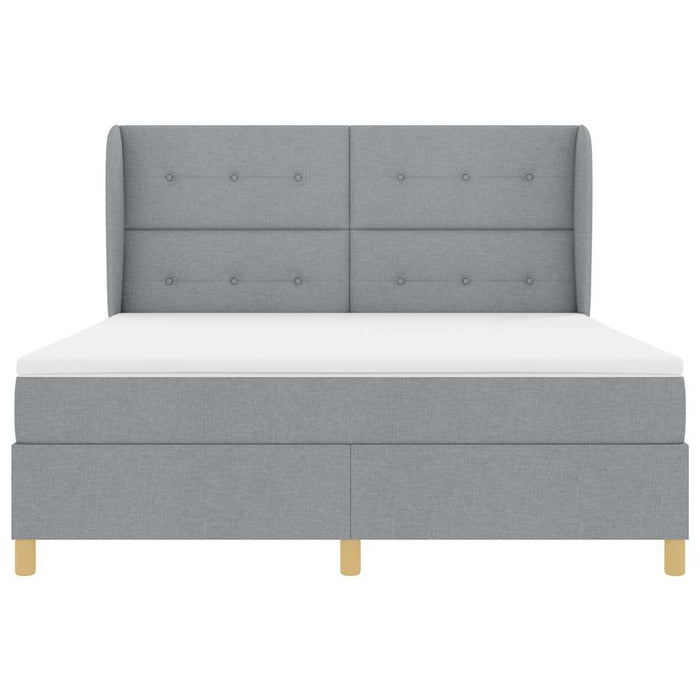 Pat cu saltea cu arcuri Gri închis 90x190 cm Gri deschis - WALTI WALTI